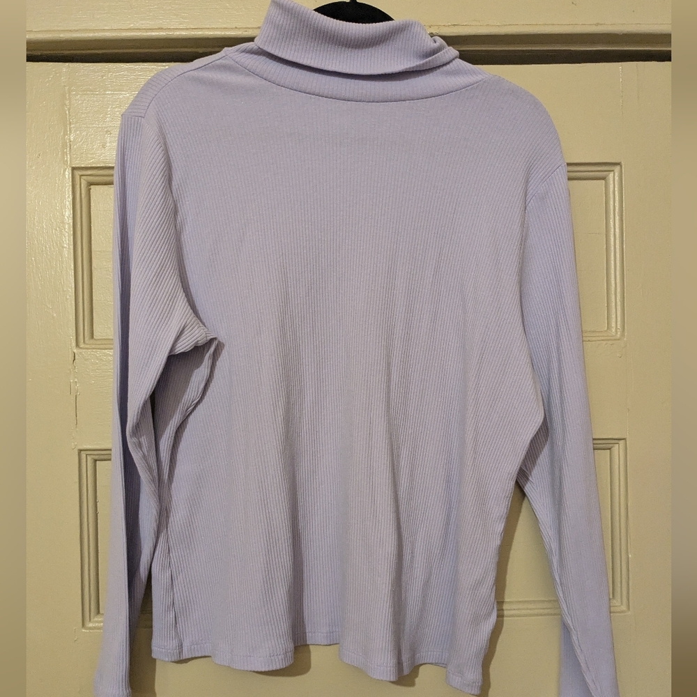 Old Navy Light Purple Ribbed Turtleneck Long Sleeve